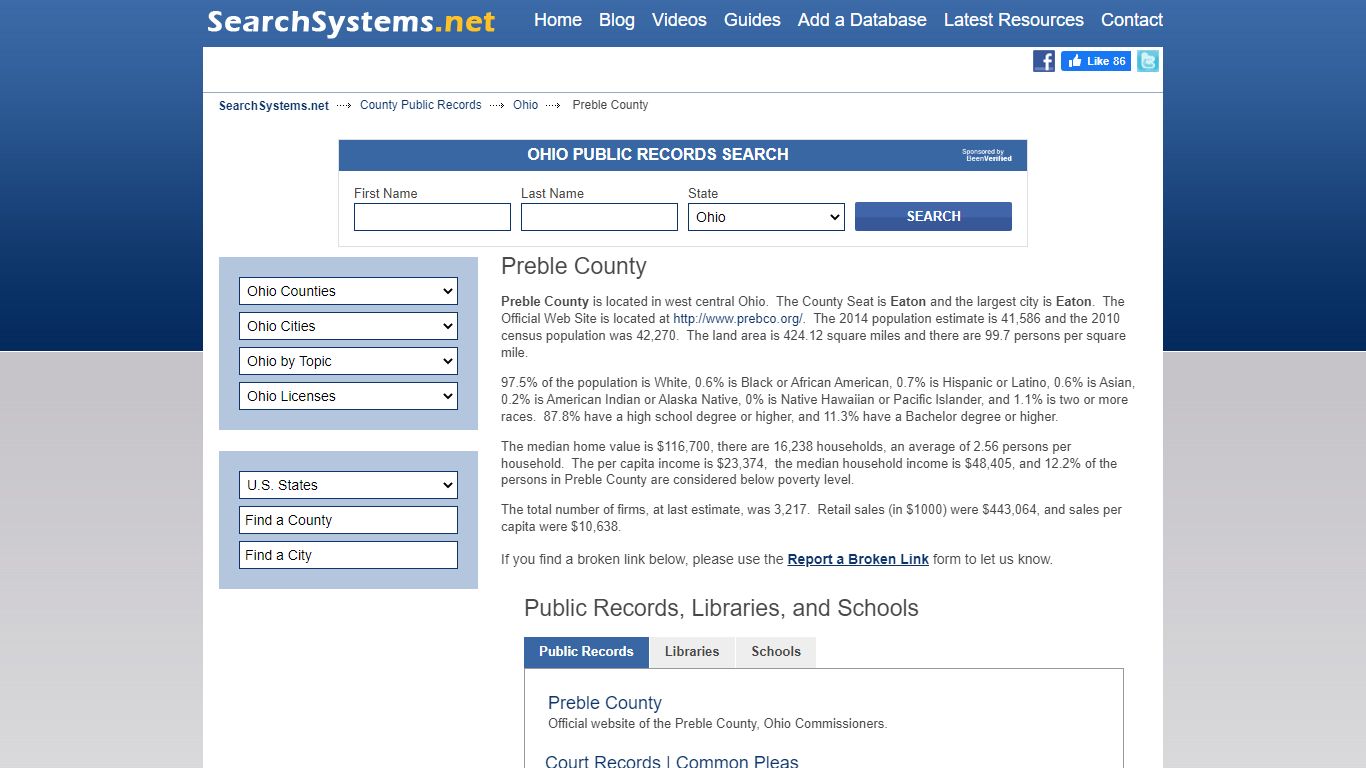 Preble County Criminal and Public Records