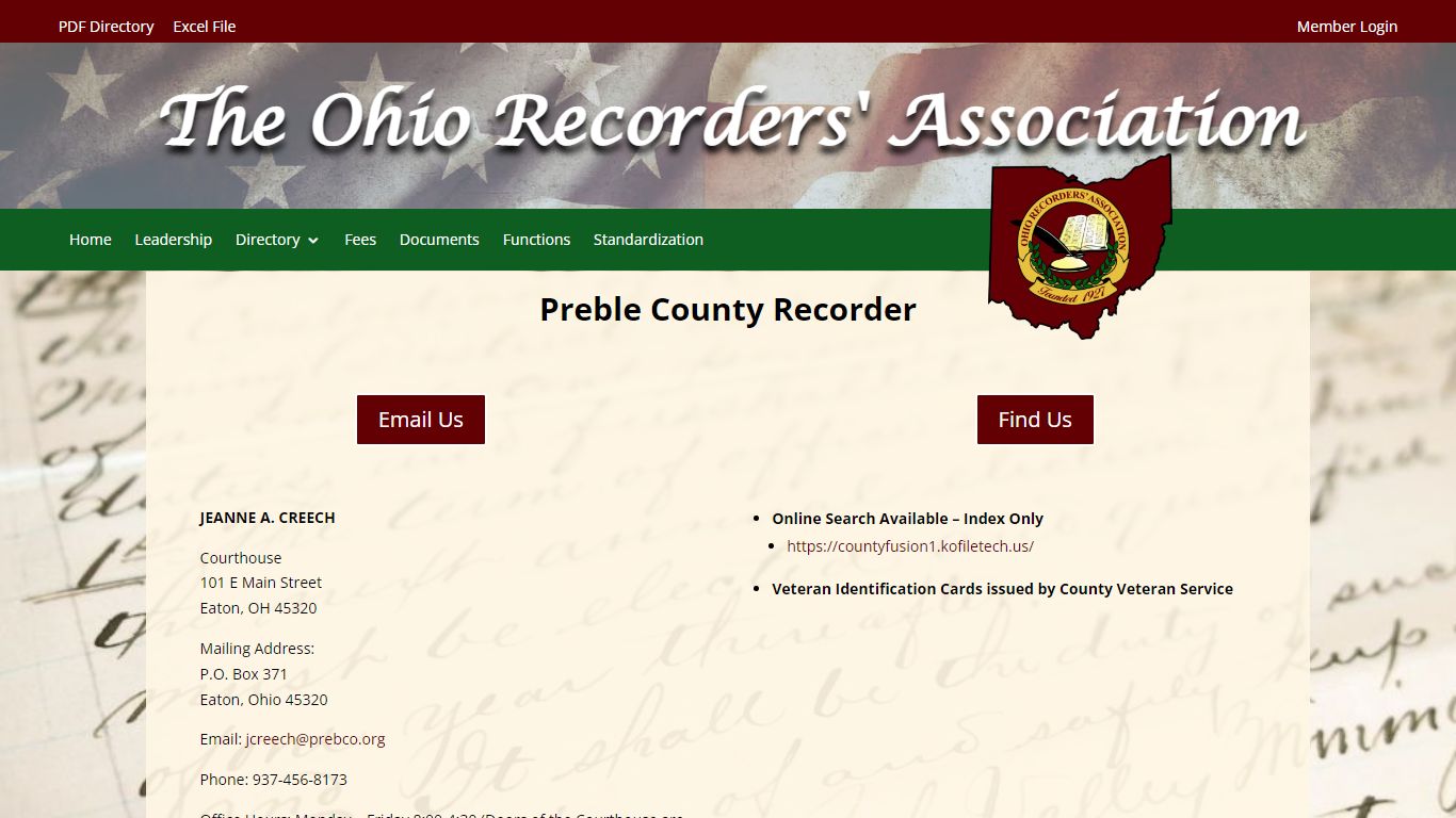 Preble County Recorder | Ohio Recorders' Association